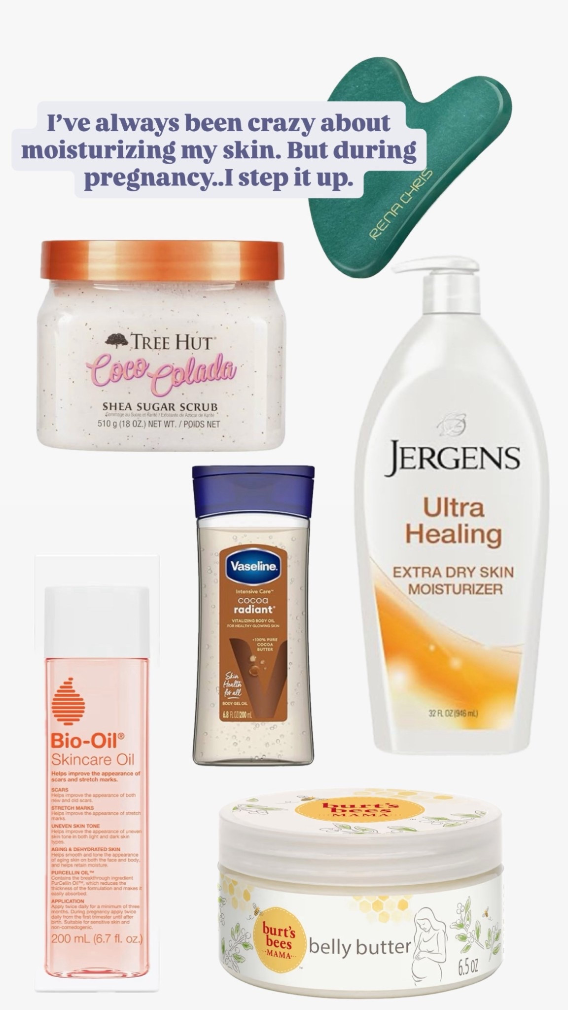 One thing about me - I’m going to moisturize my skin. During pregnancy I make sure to step up my body’s moisture intake just to fight the good fight against stretch marks. Here are some of my favorite products!

#LTKBump #LTKmomlife #LTKselfcare