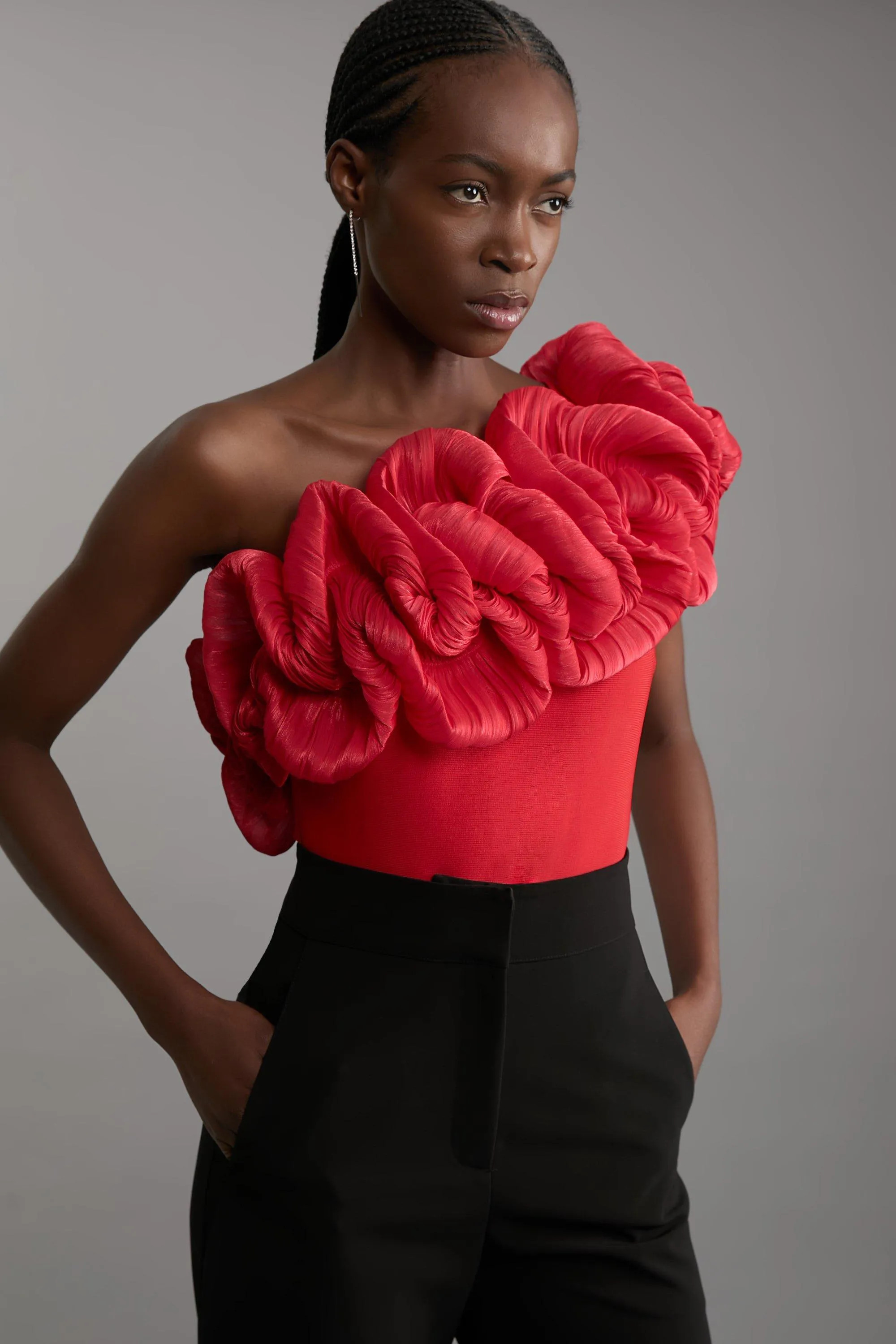 Figure Form Bandage Silk Look Knit Bodysuit | Karen Millen US