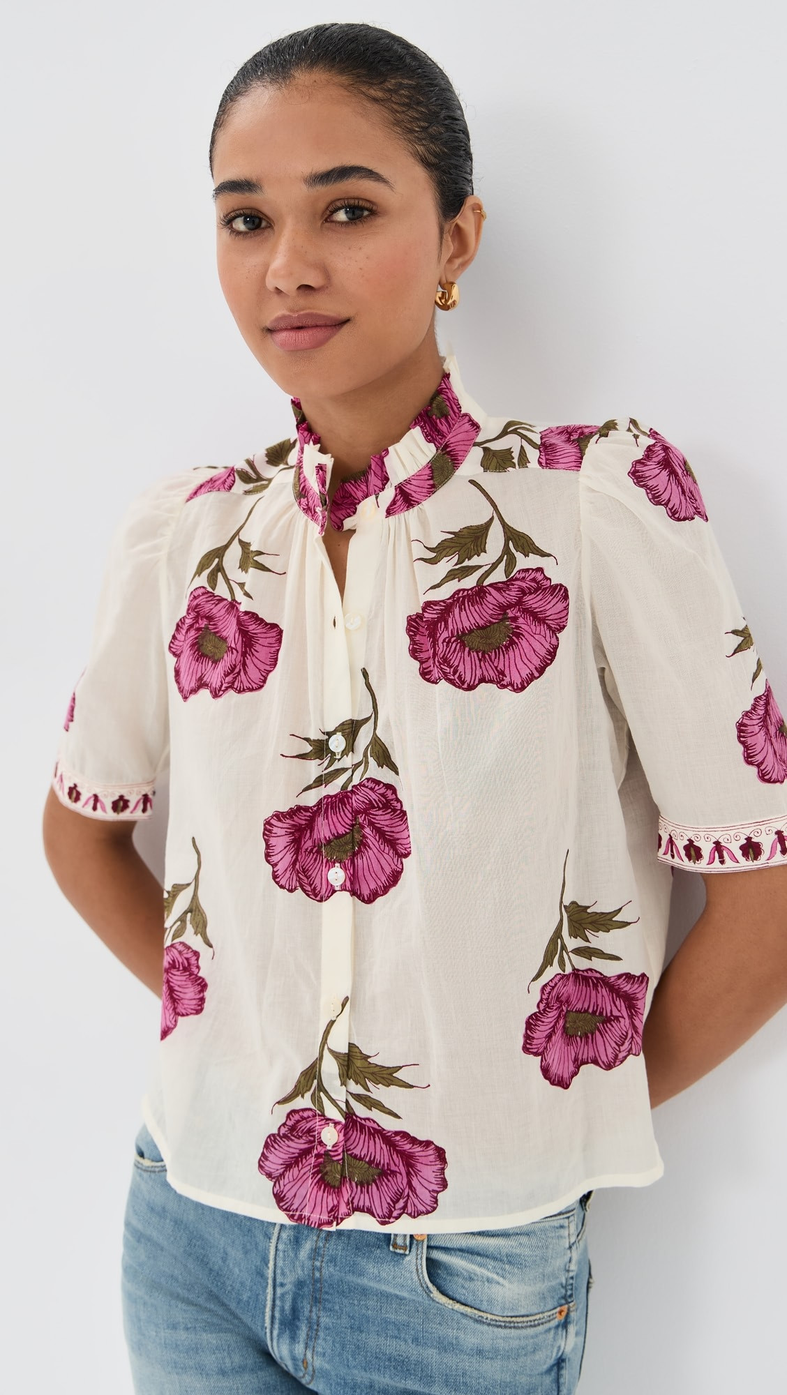Winn Fuchsia Poppy Shirt | Shopbop