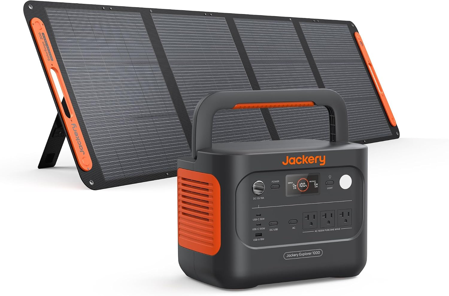Jackery Solar Generator 1000 v2 and 200W Solar Panel,1070Wh,1500W AC | Amazon (US)
