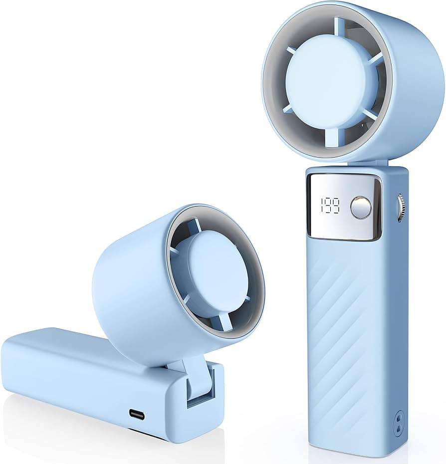 Portable Handheld Turbo Fan - Foldable Mini Fan with Air Turbo Tech, 1-199 Speed Adjustment, 20H ... | Amazon (US)