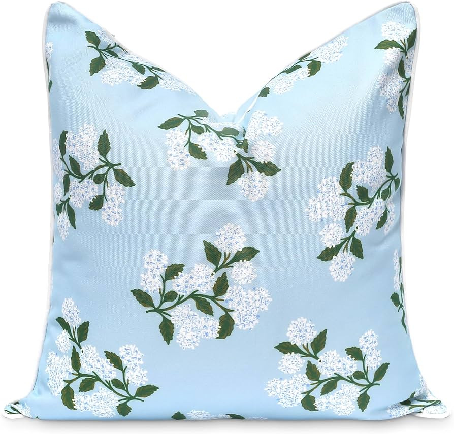 Hofdeco Premium Coastal Patio Indoor Outdoor Throw Pillow Cover Only, 20"x20" Water Repellent for... | Amazon (US)