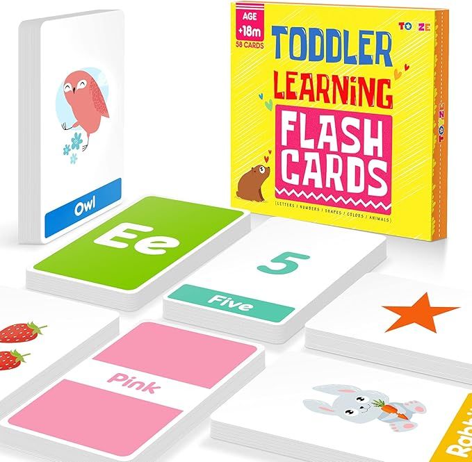 Toyze Flash Cards for Toddlers, Educational Learning Toys for 1-6 Years Old Boys Girls Flashcards... | Amazon (US)