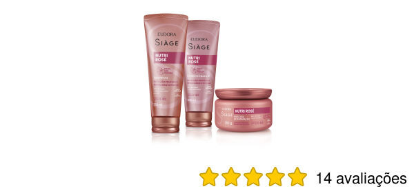 Combo Siàge Nutri Rosé: Shampoo 250ml + Máscara 250g + Condicionador 200ml | Eudora | Eudora (BR)