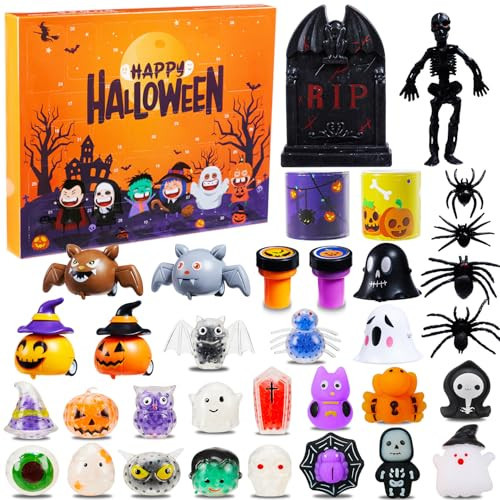 Halloween Advent Calendar Halloween Countdown Gifts for Kids, 31 Day Non Candy Countdown Calendar for Boy Girls Surprise Gifts | Amazon (US)