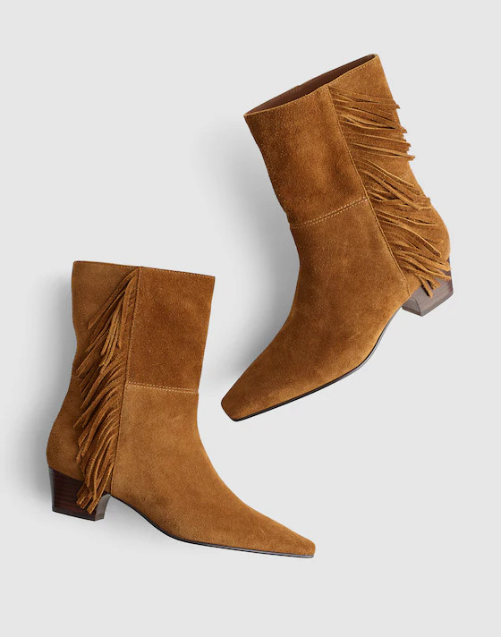 The Lexie Fringed Ankle Boot in Suede | Madewell | Madewell