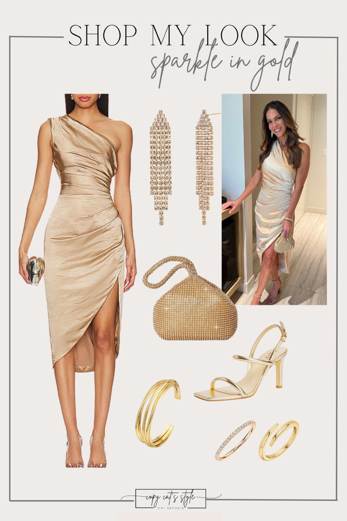What I wore, shop my look, gold dress, holiday party dress, Amazon creator summit creator stars party

#LTKParties #LTKOver40 #LTKStyleTip