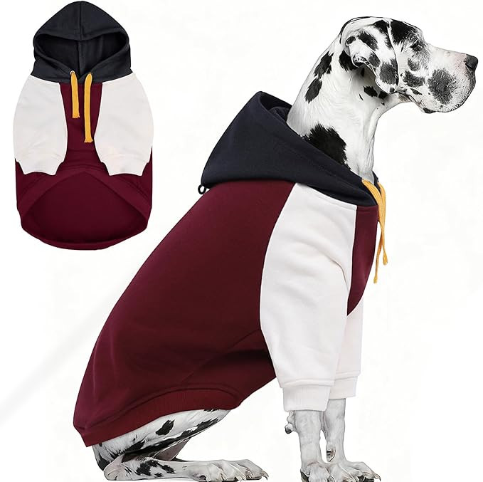 AOFITEE Extra Large Dog Hoodie, Basic Dog Hoodies for Fall Winter, Warm Hooded Dogs Sweater with ... | Amazon (US)