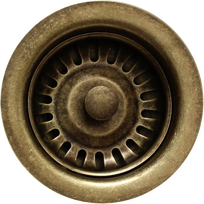 Whitehaus RNW35L-WBRZ 3-1/2-Inch Basket Strainer for Deep Fireclay Applications, Weathered Bronze | Amazon (US)