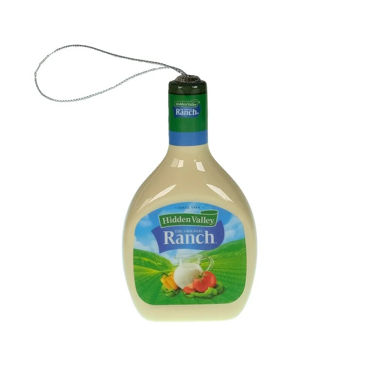Hidden Valley Ranch Decoupage Holiday Ornament, 4 inches Tall, Plastic, White, Green, Novelty Orn... | Walmart (US)
