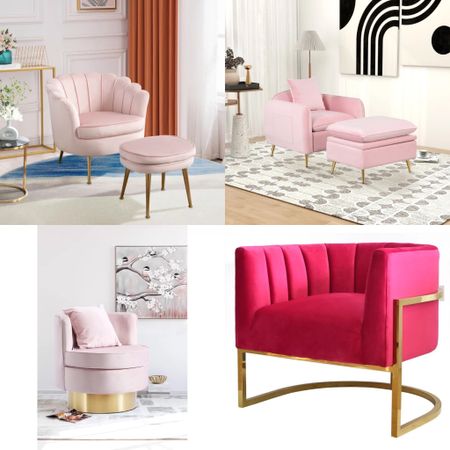 Ready for Barbie World? These chic and stylish retro-inspired 50’s-ish accent pink chairs will give you space an instant refresh with happy vibes. #barbiecore #prettyinpink 

#LTKFind #LTKhome #LTKsalealert