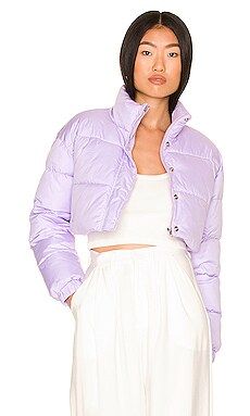 Nubyen Cropped Puffer Jacket in Lavender Fields from Revolve.com | Revolve Clothing (Global)