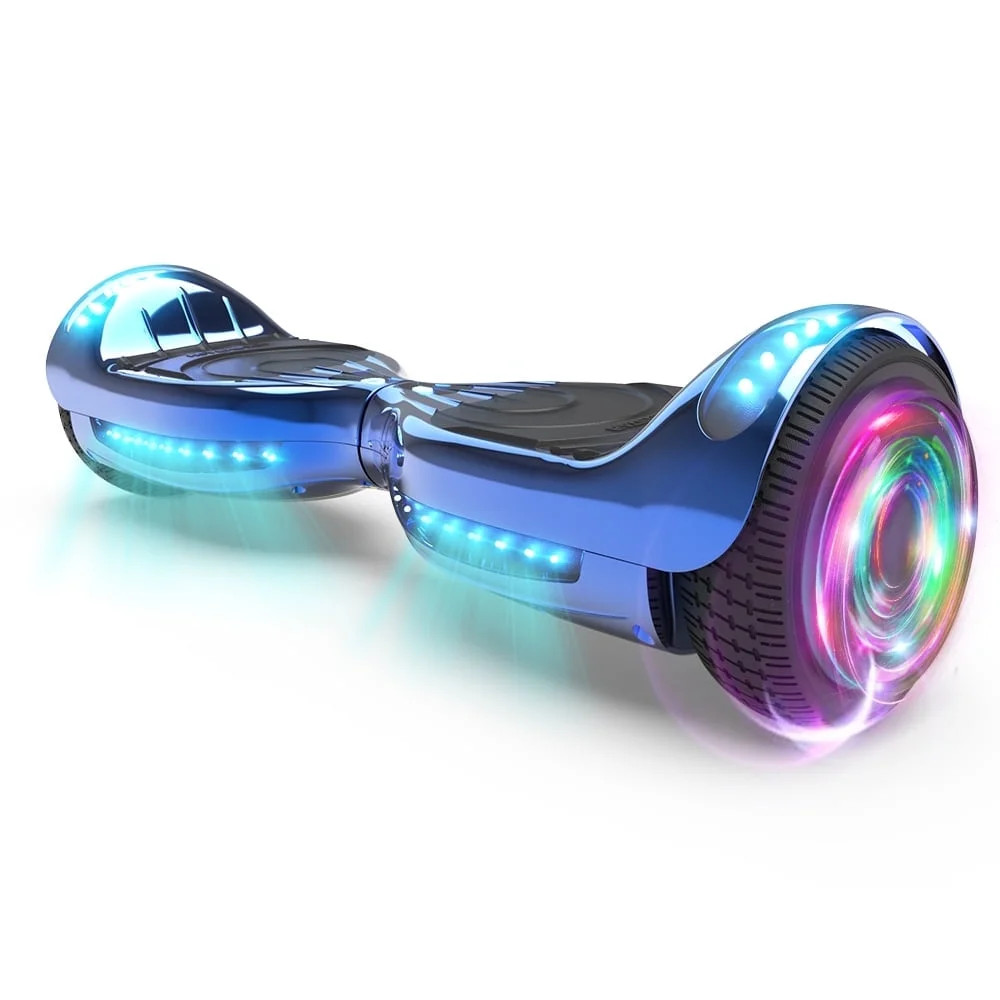 Flash Wheel Hoverboard 6.5" Bluetooth Speaker with LED Light Self Balancing Wheel Electric Scoote... | Walmart (US)