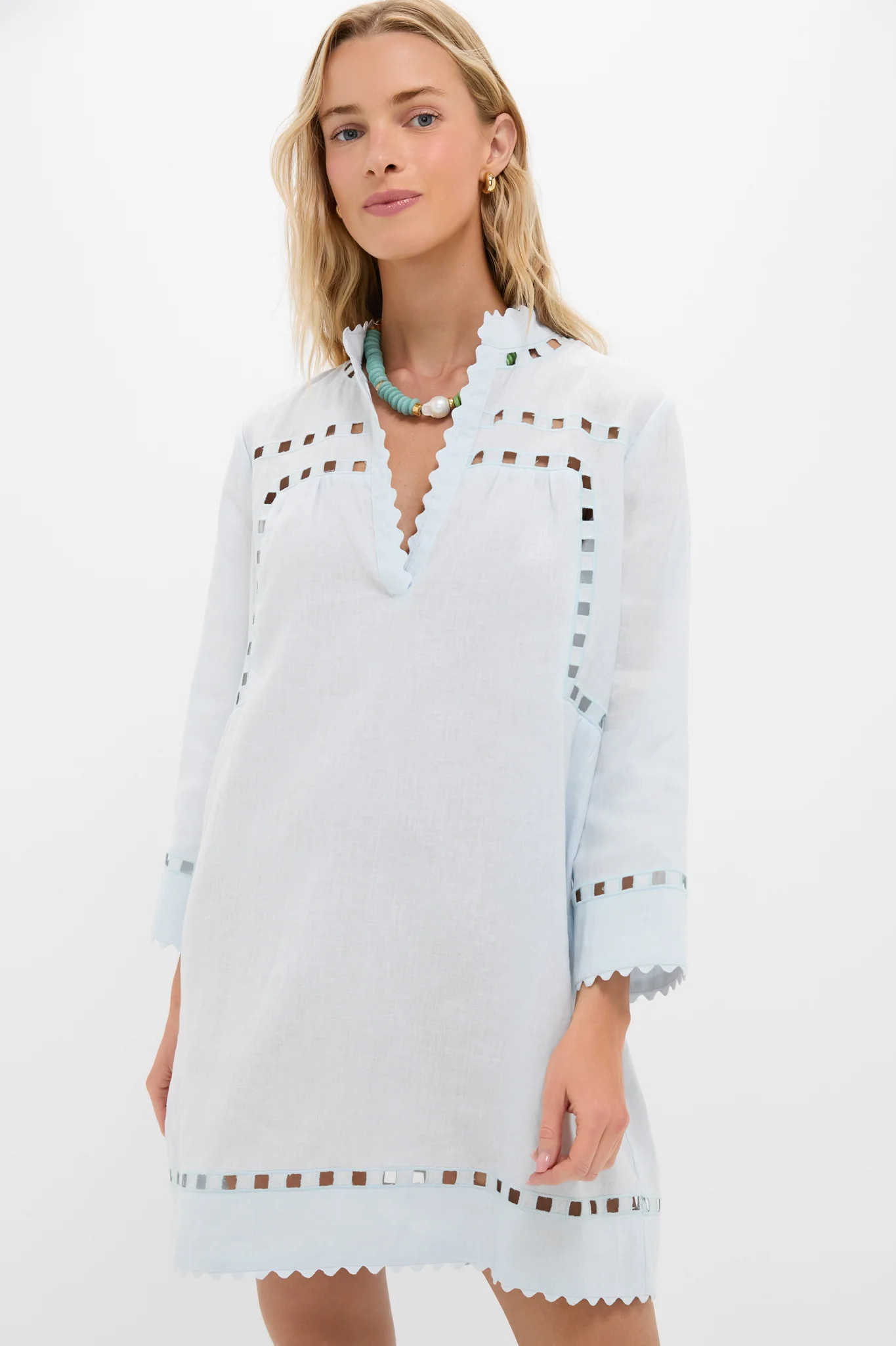 Pale Blue Cutout Dawson Tunic | Tuckernuck (US)