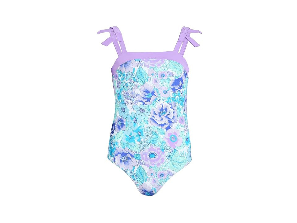 Janie and Jack Tie Onepiece Swim (Toddler/Little Kid/Big Kid) Girl's Swimsuits One Piece Purple : 2T Toddler, Polyester/Spandex | Zappos