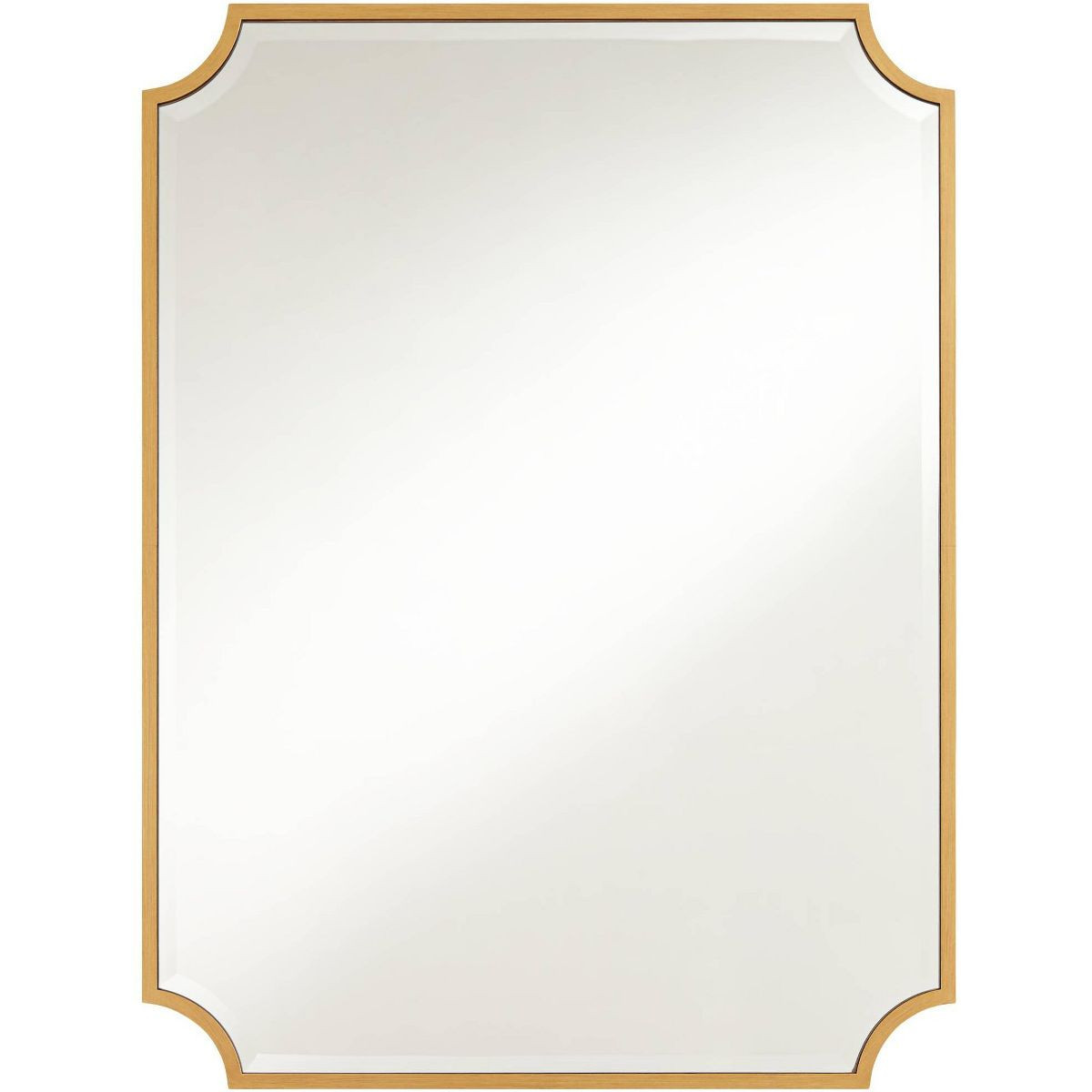 Noble Park Jacinda Rectangular Vanity Decorative Wall Mirror Modern Beveled Rounded Cut Edge Gold... | Target