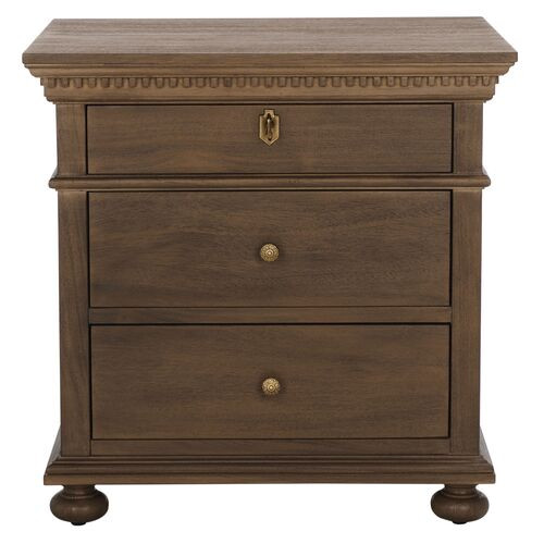 Nyla 3-Drawer Wood Nightstand | One Kings Lane