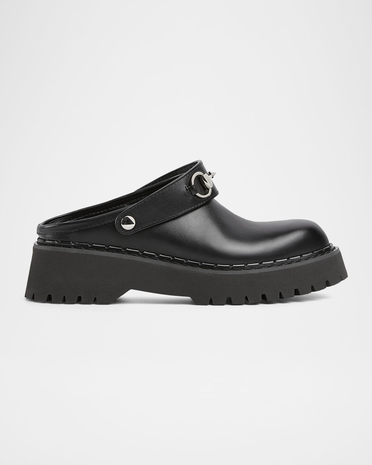 Gum Horsebit Belt Mules | Neiman Marcus