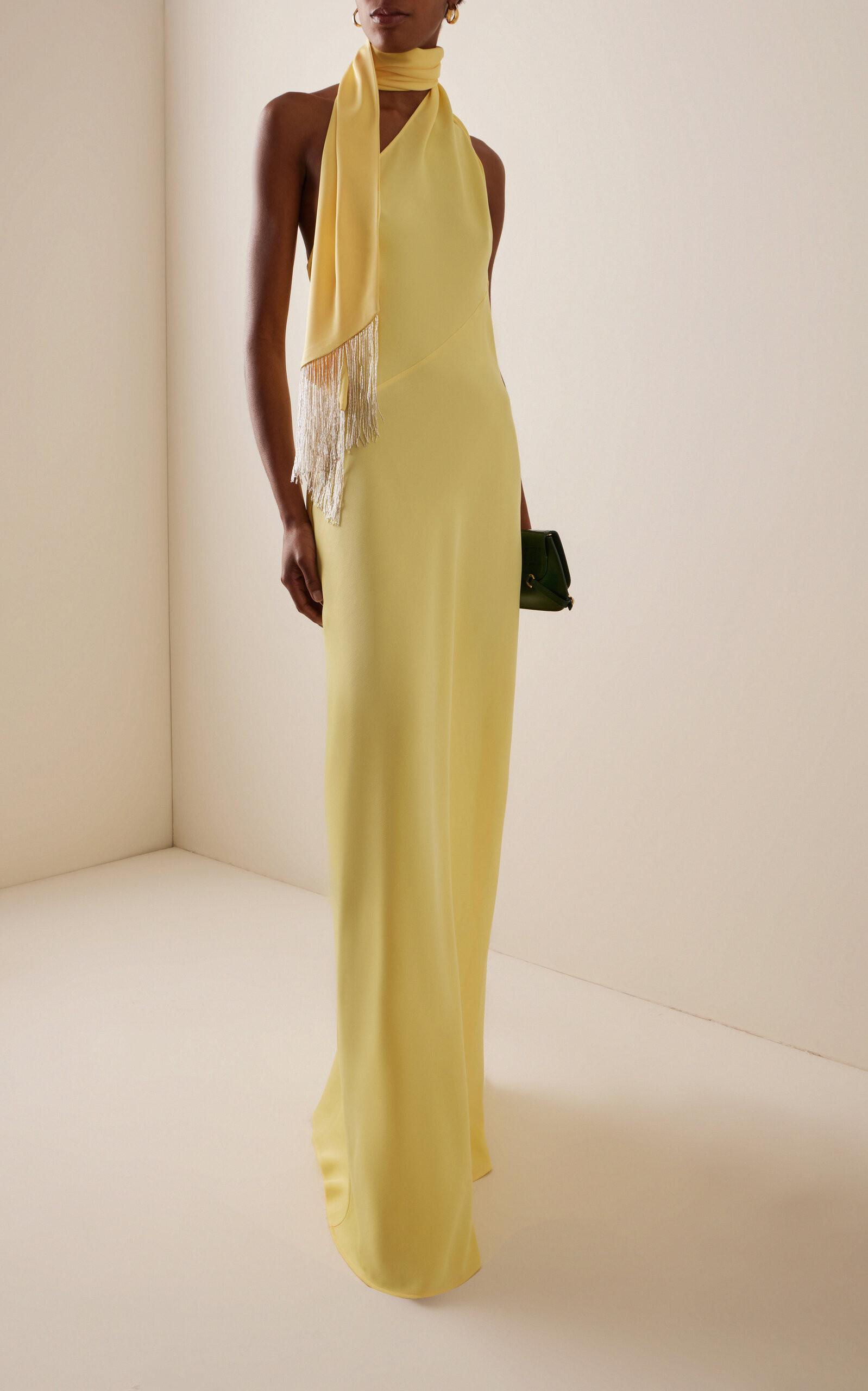 Exclusive Brice Scarf-Neck Satin Maxi Dress | Moda Operandi (Global)