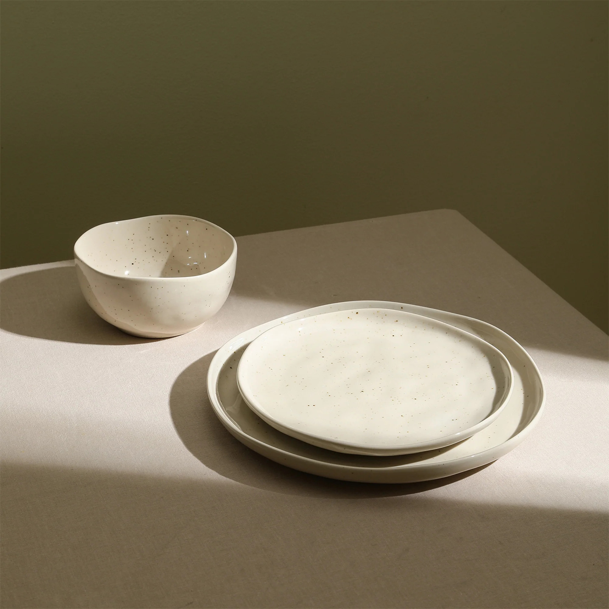 Mirella Stoneware Dinnerware Set - Beige | Stone Lain
