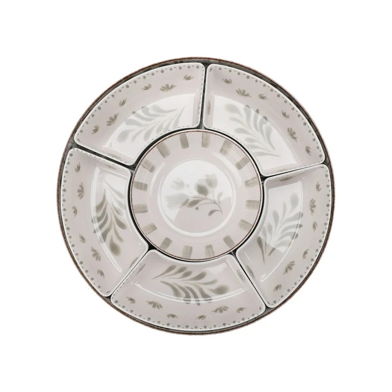 Better Homes & Gardens Bamboo Melamine Chip and Dip Tray, Grey | Walmart (US)