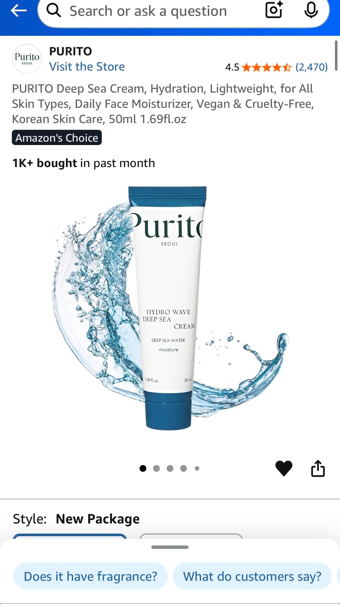 Been in my cart for way too long,  finally checking this baby out! The famous Purito deep sea water cream😍 I’ll try and report back! #koreanskincare #amazonprimeday #amazonfind #amazonkoreanskincare #amazonprimedaydeals 

#LTKHalloween #LTKBeauty #LTKFindsUnder50