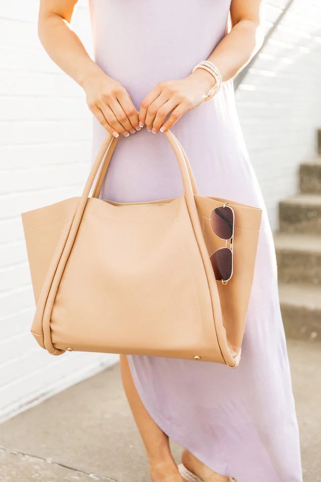 Make It There Leather Tan Purse DOORBUSTER | Pink Lily