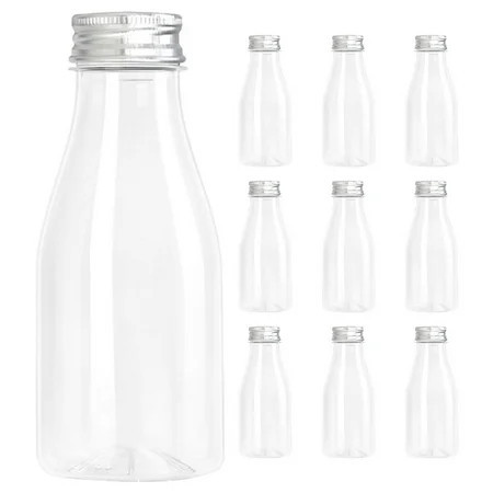 10 Pcs Juice Bottles for Juicing Clear Disposable Milk Beverage Jar Drink Drinks | Walmart (US)