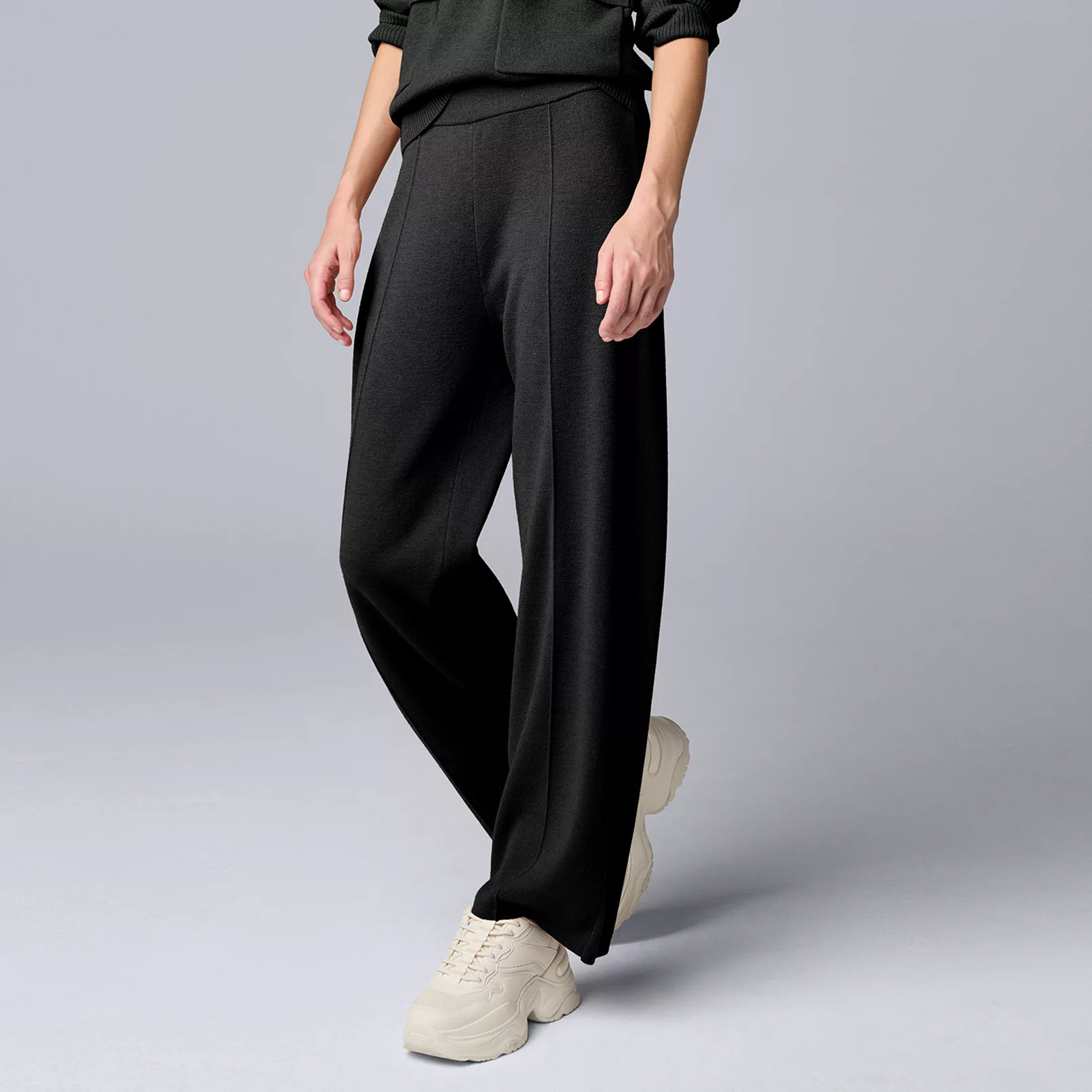Women's Simply Vera Vera Wang Straight Leg Sweater Pants | Kohl's