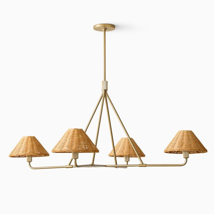 Beatrix Chandelier (46") - Wicker Shade | West Elm (US)