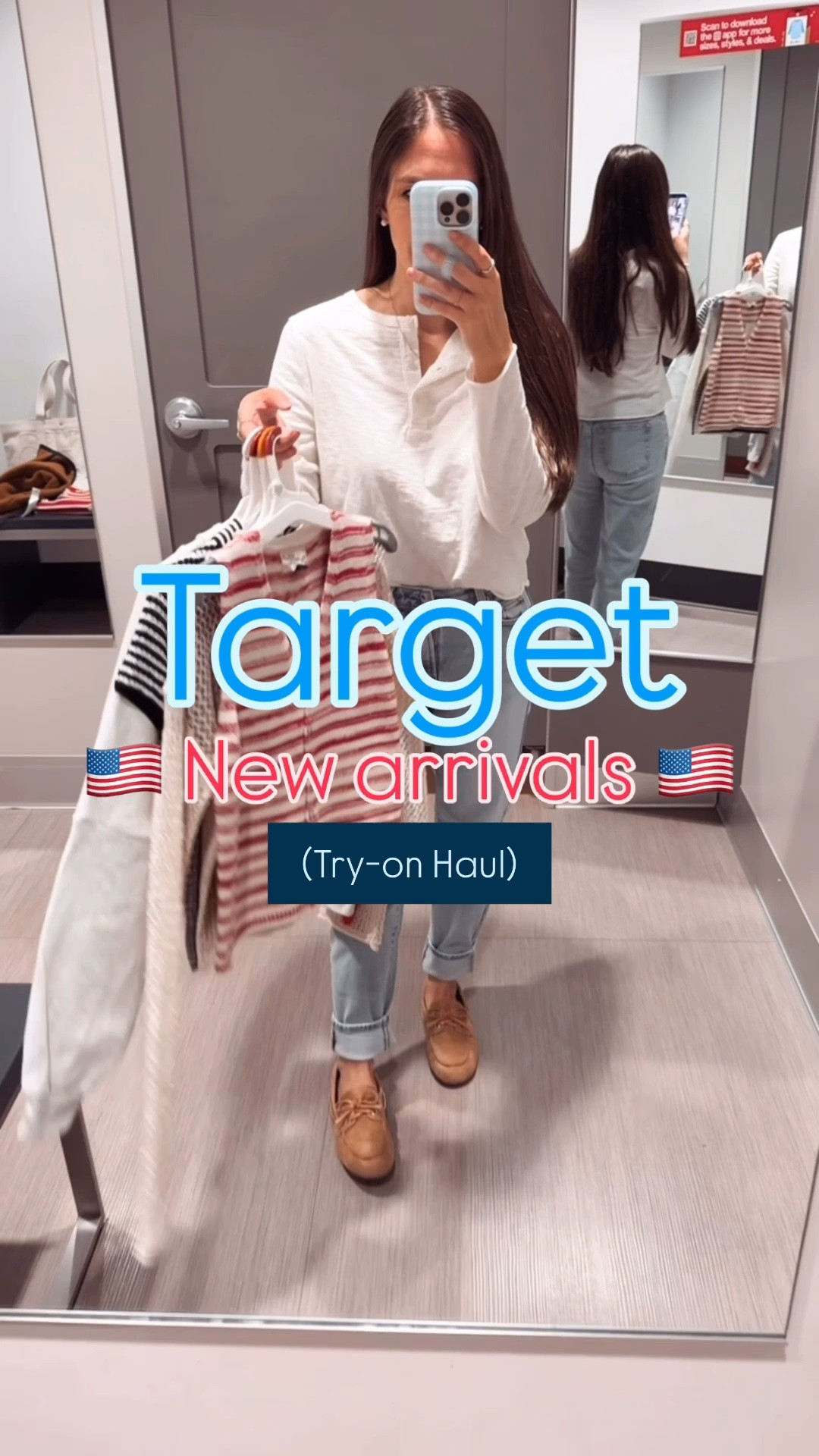Target try on haul! 
White Henley small 
Denim tts 
Striped tee XS 
East coast hoodie XS 
Striped tank XS 
Dress XS 
Flag sweatshirt XS 
Shoes tts

#LTKootd #LTKgrwm #LTKmomlife
