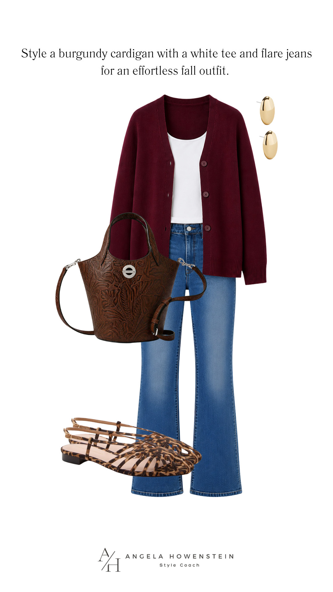 A burgundy cardigan is one of my favorite ways to update classic denim. Layer it over a simple white tee with flare jeans for an easy outfit that feels polished, timeless, and perfect for transitioning into fall.

👩‍💻 LTK PRO TIPS
❤️ Heart = Support my posts ;-)
🔖 Save = Get sale & restock alerts for the things you love!
📋 Lists = Keep favorites organized (List ideas: Christmas, Birthdays, and Vacations!)
📲 Share = Send lists and products to a friend (or your daughters like me).
💬 Comment = Ask me anything, and I’ll answer. ;-) 

 #LTKootd #LTKSeasonal #LTKOver40