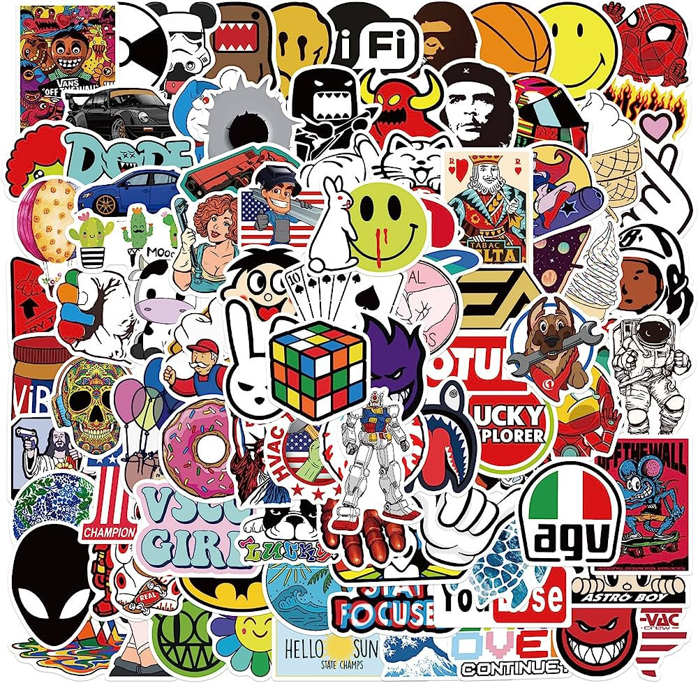 Cool Brand Stickers 101 Pack Decals for Laptop Computer Skateboard Water Bottles Car Teens Sticke... | Amazon (US)