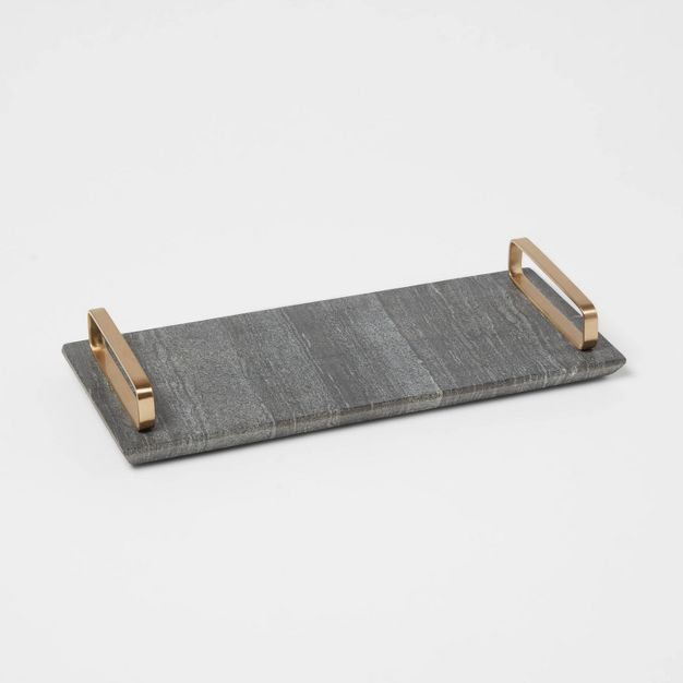 14&#34; x 6&#34; Marble Serving Tray with Handles - Threshold&#8482; | Target