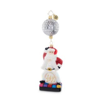 Dancing Disco Claus Glass Ornament | Bloomingdale's (US)