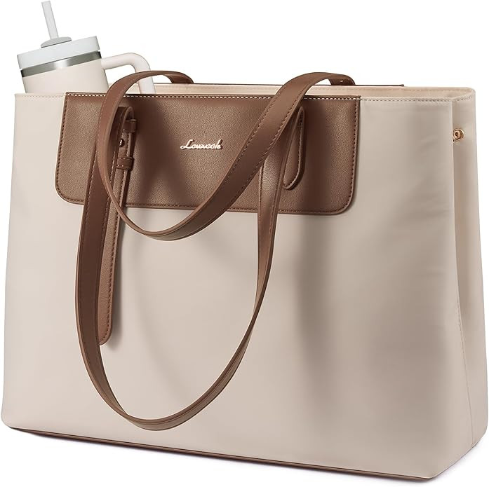 LOVEVOOK Laptop Tote Bag for Women, Water-Resistant Work Tote Bag Large Capacity Computer Bag for... | Amazon (US)