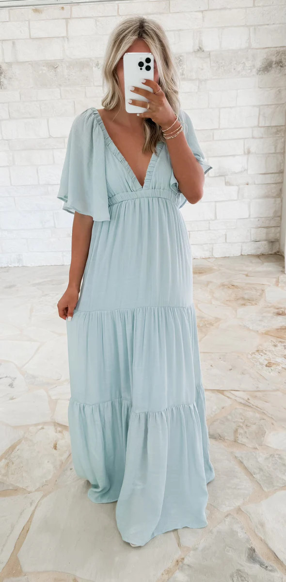 Sweet Surprise V Neck Maxi | CK Squared Boutique