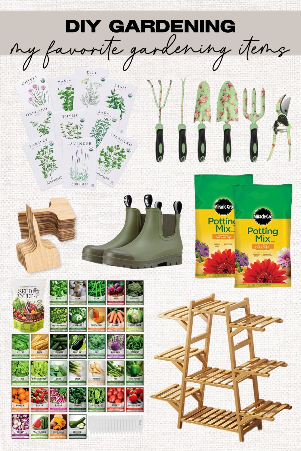 I love spring time and growing my own herbs and vegetables! Over the winter I have everyone save me their egg cartons so I can use them to start my seeds. I found this bamboo shelf on Temu for a great price. I also found these cute bamboo plant label sign tags on Amazon and used the Cricut to cut out the names of the herbs. Follow me on Pinterest to see how they turn out! I will be transferring them to large garden boxes once they grow!

#garden #gardening

#LTKHome #LTKSeasonal #LTKFindsUnder100