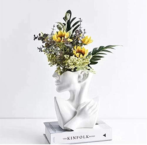 Face Vase, Head Vase and Body Vase Modern Minimalism Nordic Style Ceramic Sculpture Flower Plant ... | Amazon (US)