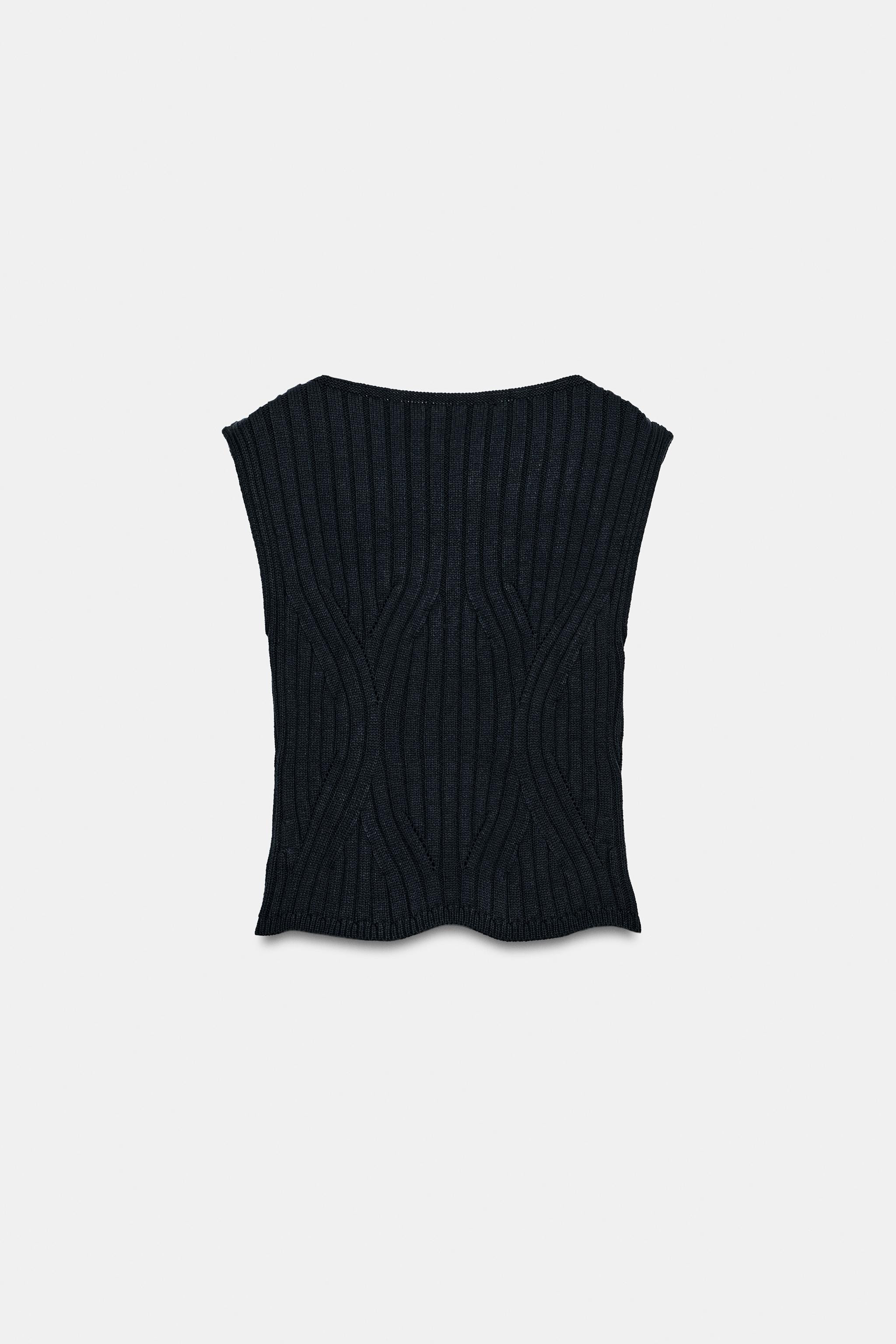 Sleeveless top with a boat neck. | Zara IT