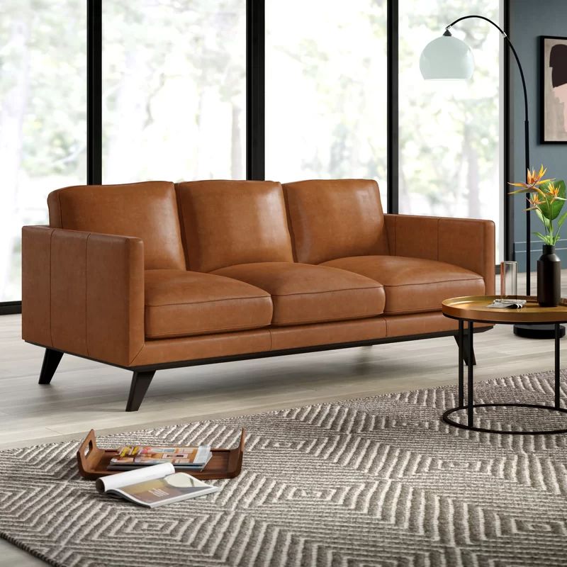 Sheldrake 89'' Leather Sofa | Wayfair North America