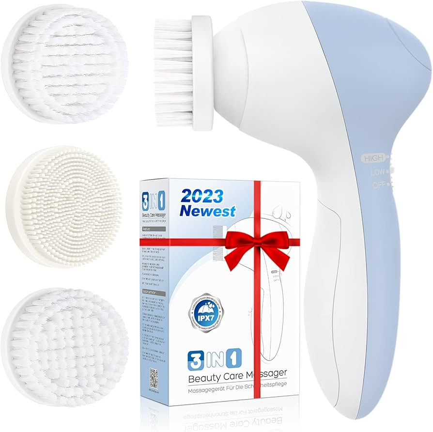 Facial Cleansing Brush Face Scrubber: COSLUS 3in1 JBK-D Electric Exfoliating Spin Cleanser Device... | Amazon (US)