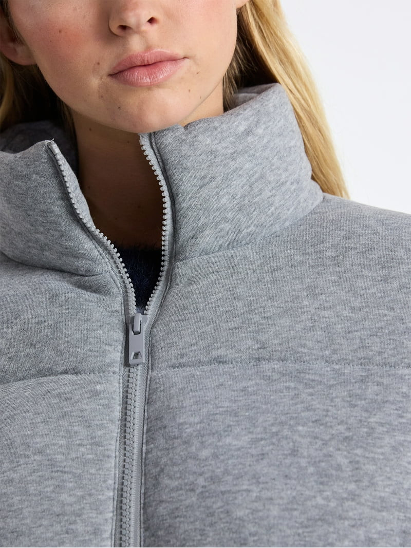 No Boundaries Knit Puffer Jacket, Women's | Walmart (US)