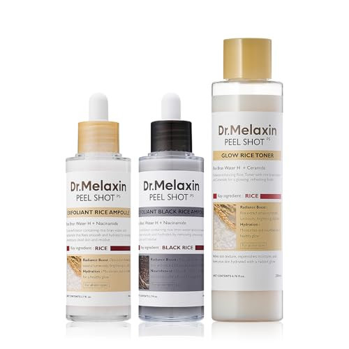 Dr.Melaxin peel shot care set black rice peeling white rice peel shot toner korean skin care cosmetics | Amazon (US)