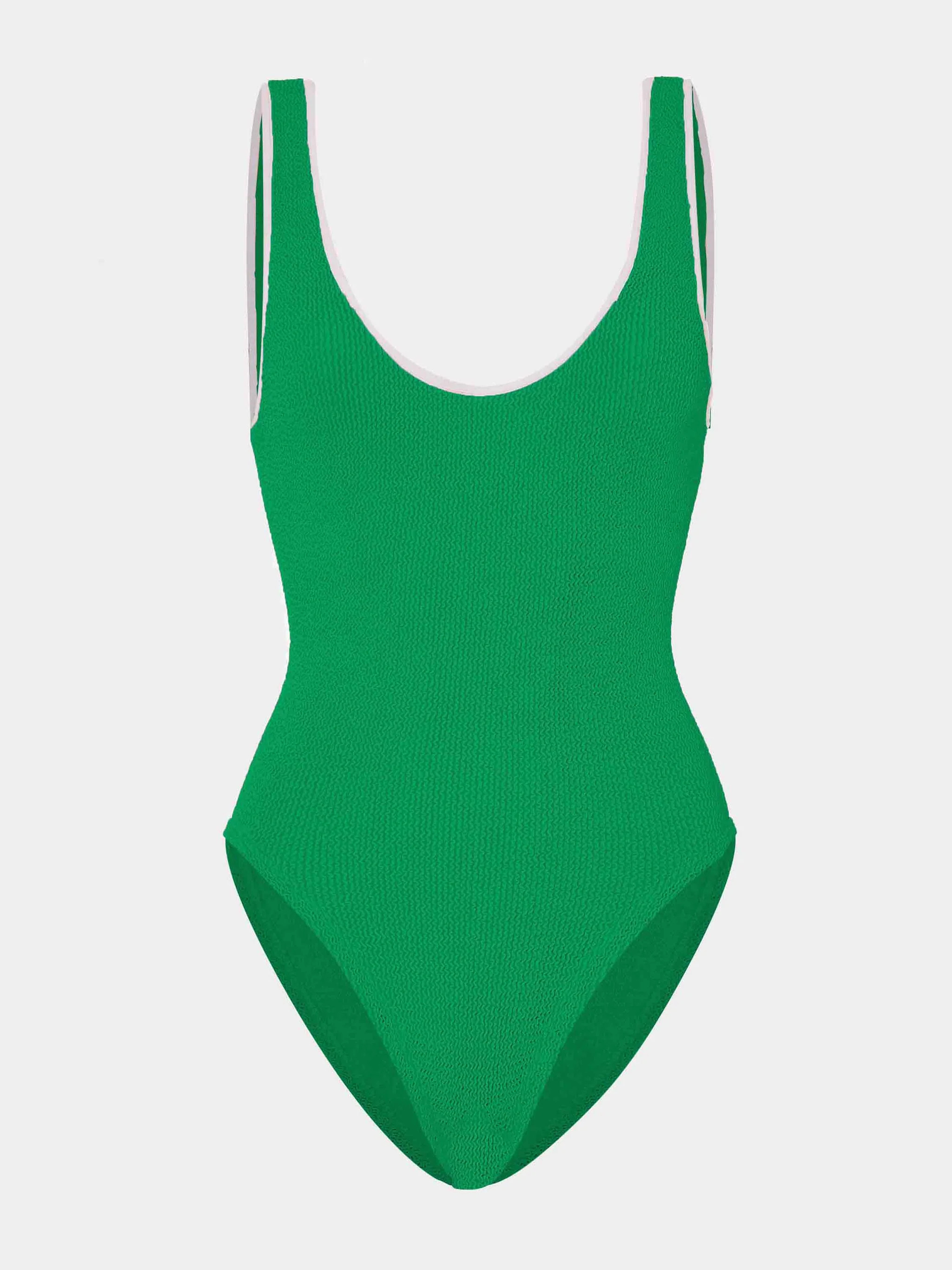 Faye Swim - Emerald/White | HUNZA G