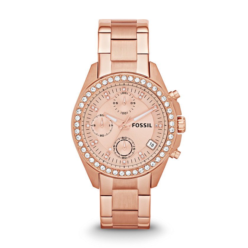 Fossil  Decker Chronograph Rose-Tone Stainless Steel Watch  22444434 | Fossil AU
