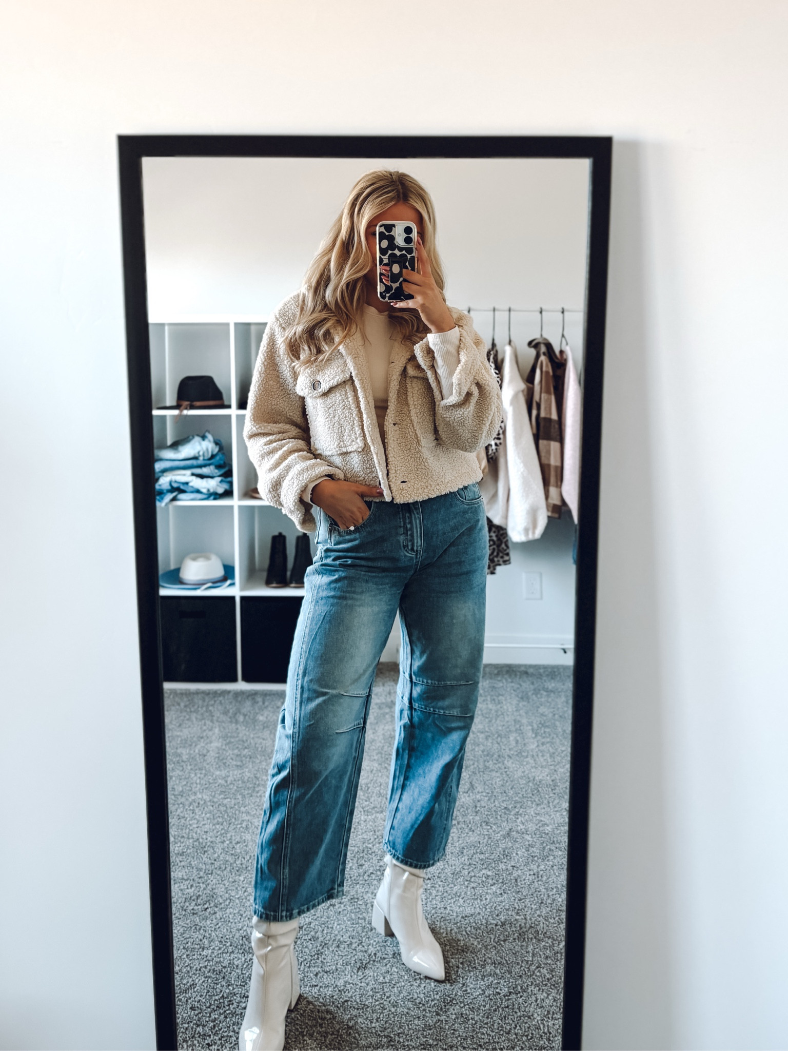 teacher casual Friday outfit idea! could easily wear with sneakers but I love a jeans + boots look!

Sherpa jacket: wearing M
long sleeve shirt: true to size 
Jeans: sized down one to a S — sizing chart is accurate 
Boots: size up one 

| teacher outfit | winter outfit | casual outfit | womens jeans | 


#LTKWorkwear #LTKFindsUnder100 #LTKSeasonal