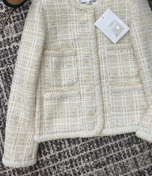 Chan New 2023 Women's brand jacket Fashion high-end autumn winter Chains CCCC LOGO tweed coat Lei... | DHGate