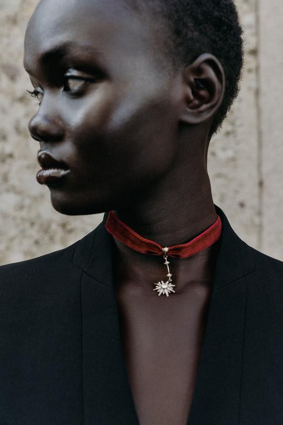 VELVET STAR CHOKER NECKLACE | Zara US