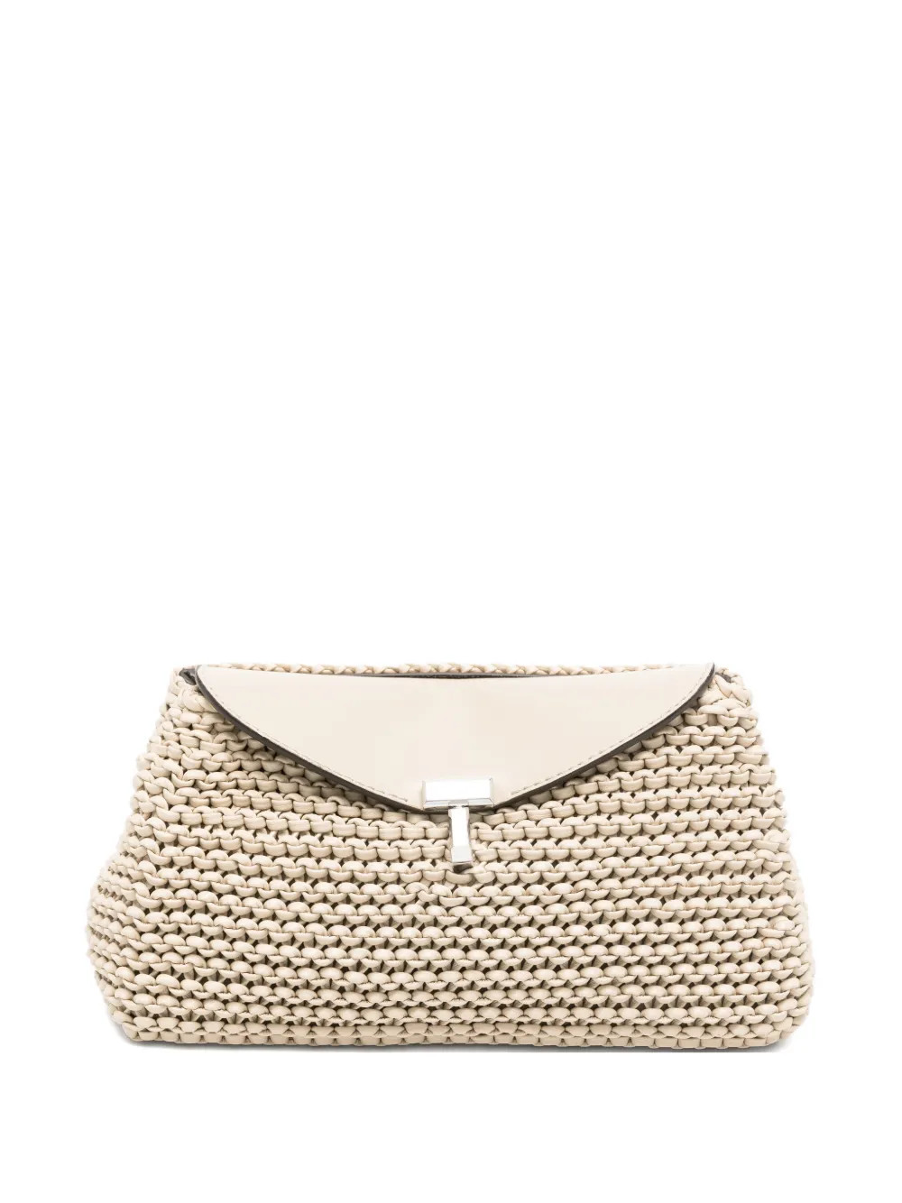 TOTEMEmini T-lock woven leather clutch bag | Farfetch Global